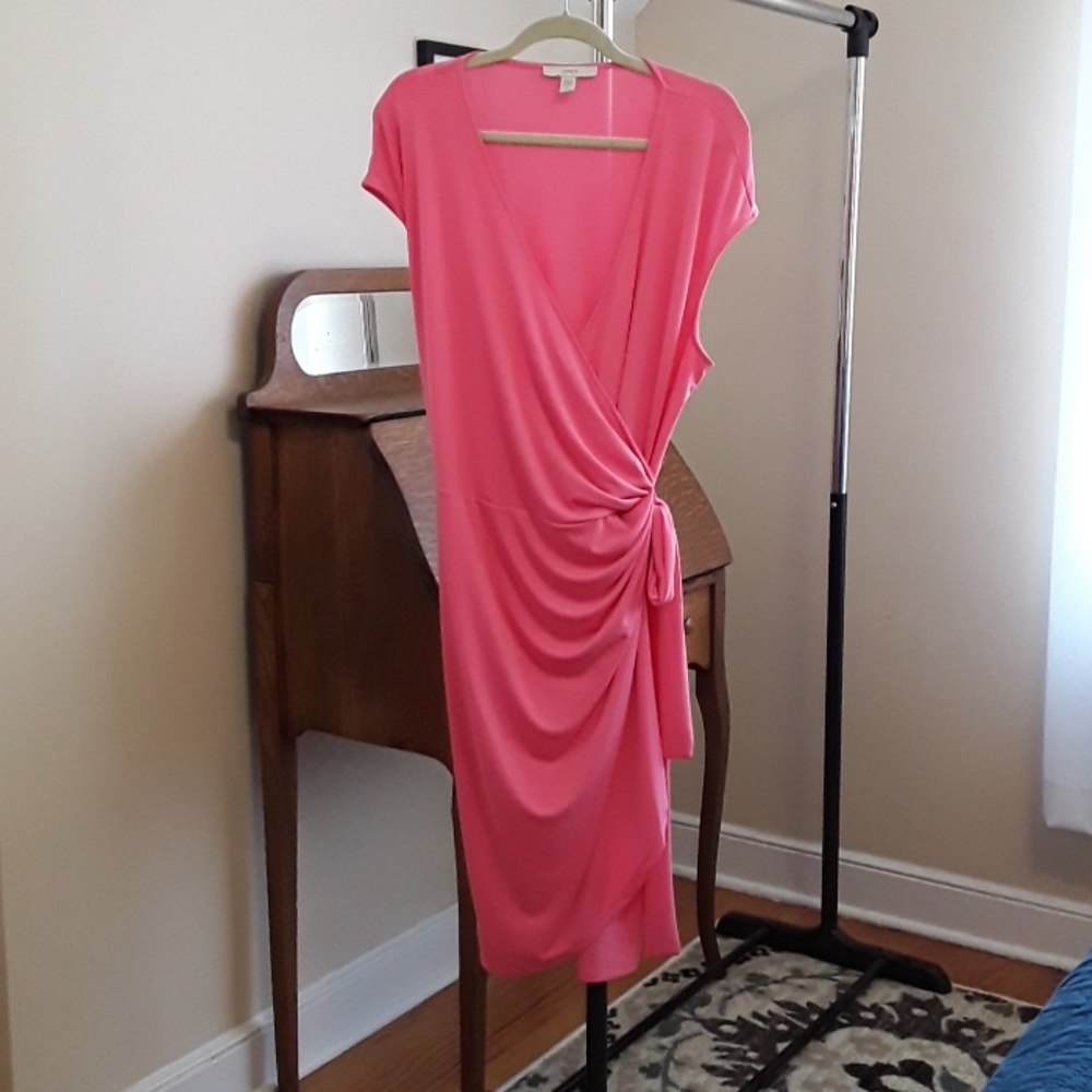 Lively pink wrap dress